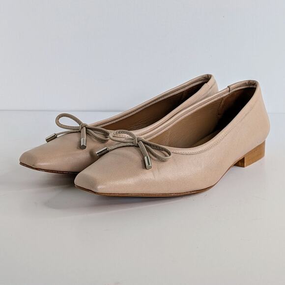 Flattered Cream Flats with Bow Detail - Picture 14 of 15